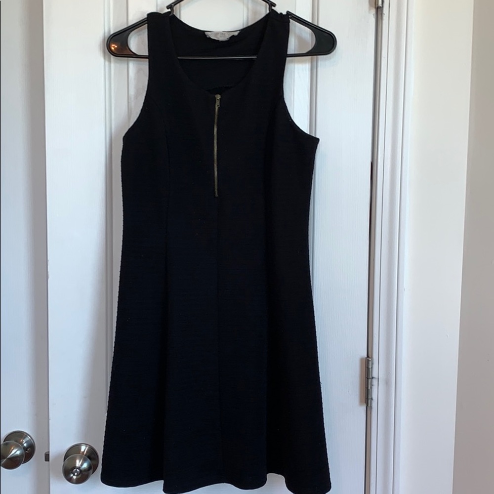 Black zip dress
